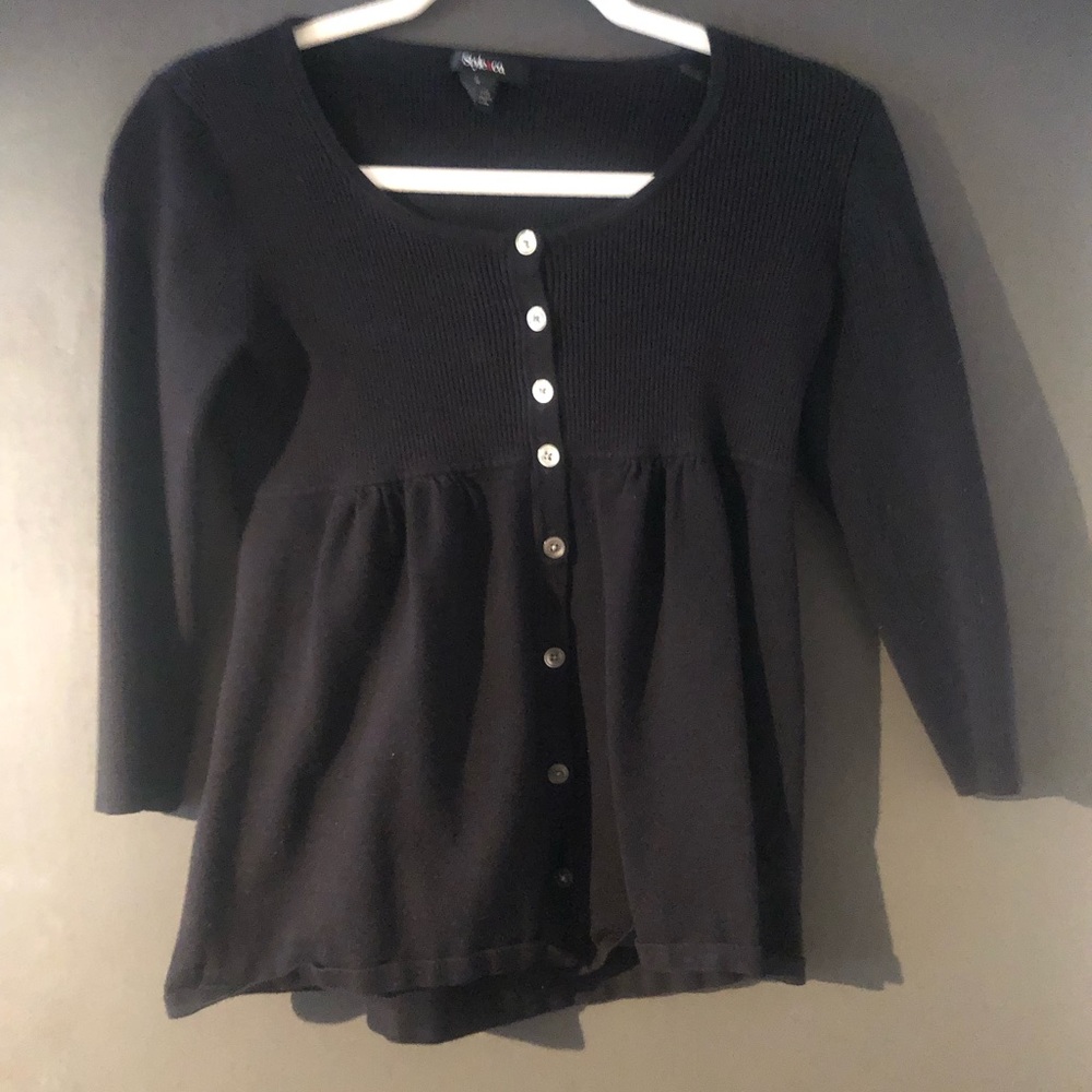 Style & Co black button up blouse
